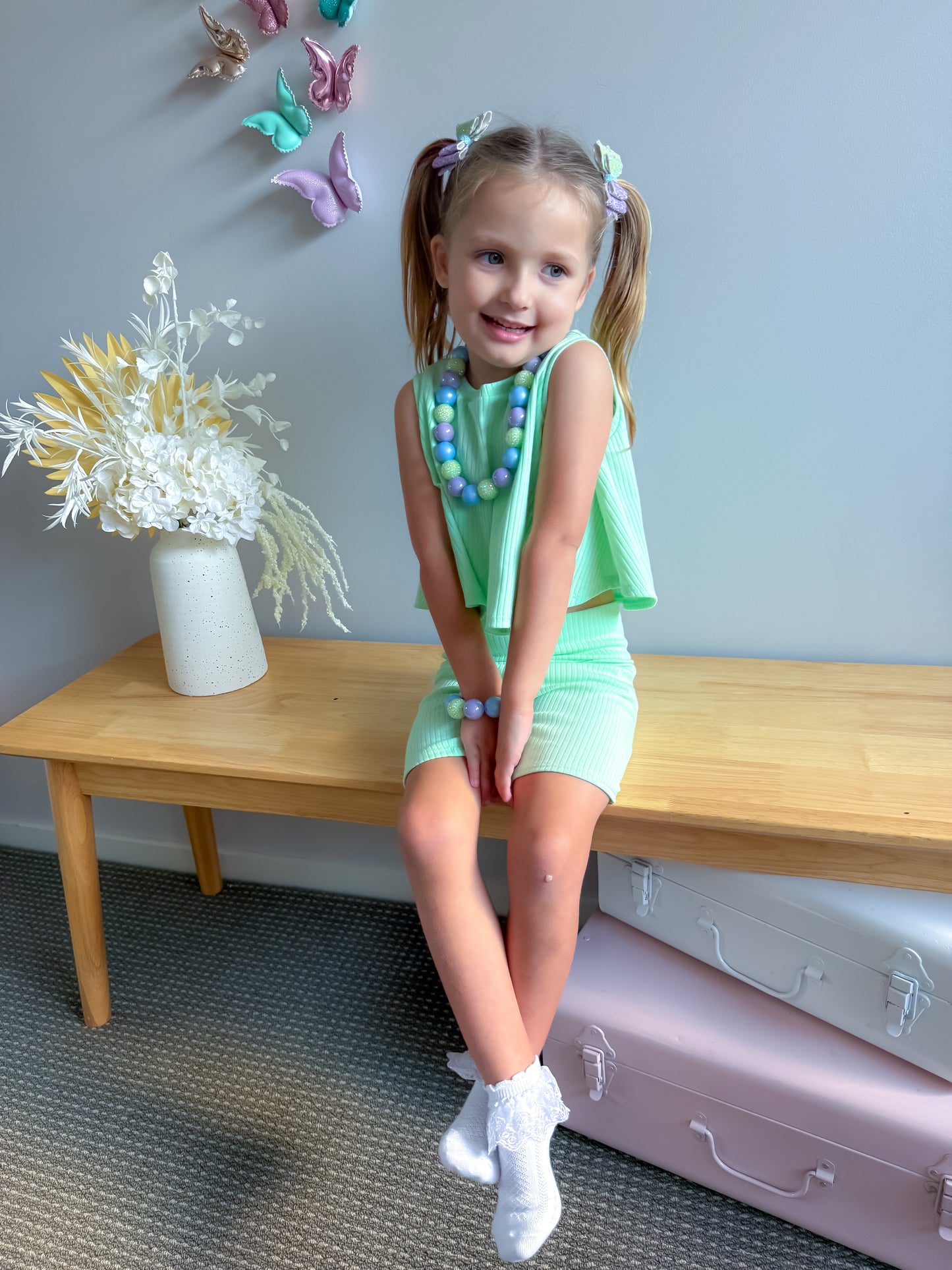 Mint To Be Flutter Pigtails