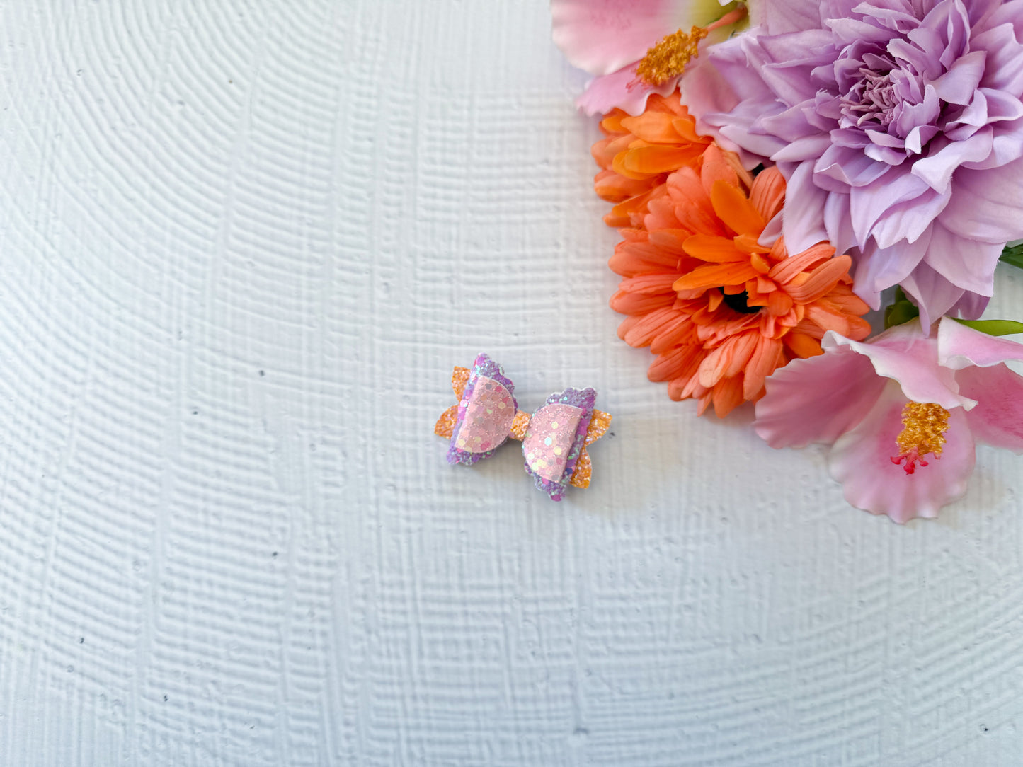 Whimsical Winter Mini Flutter Bow