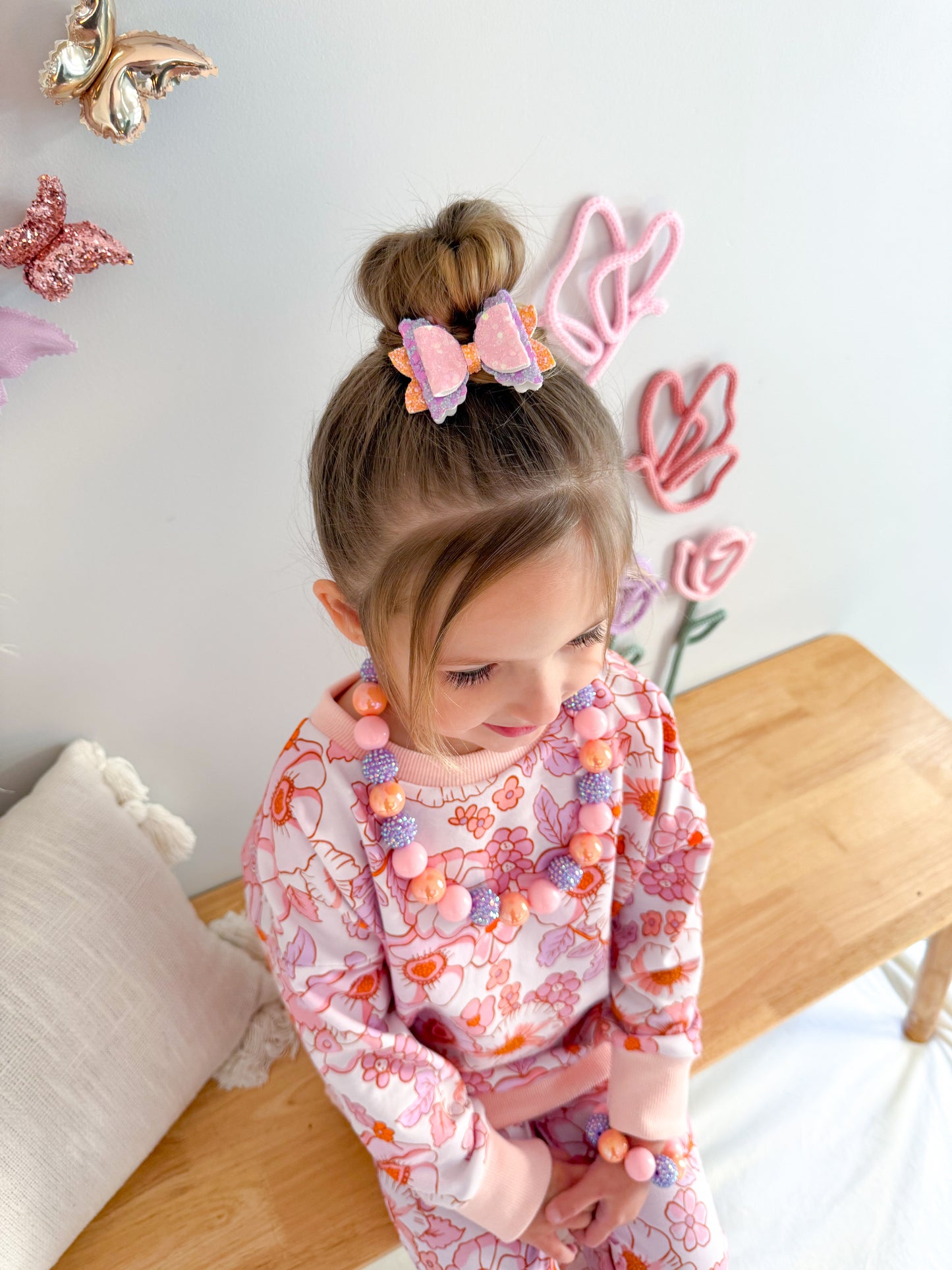 Whimsical Winter Mini Flutter Bow