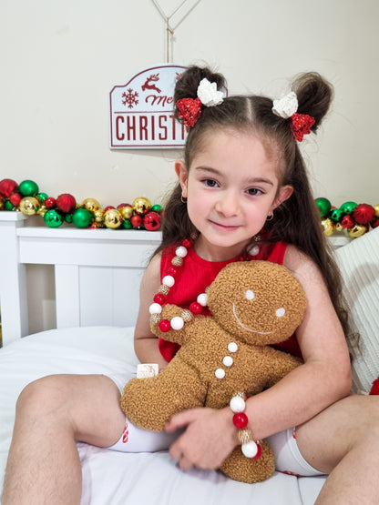 Gingerbread Kisses Flutter Pigtails