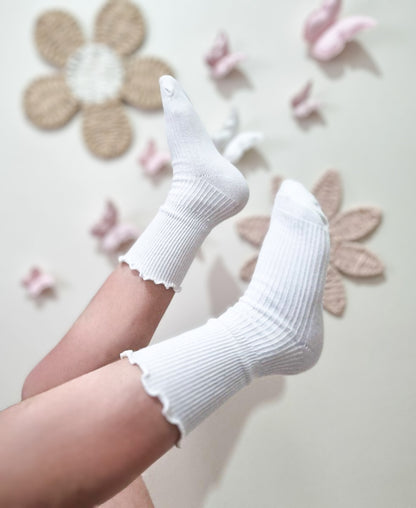 White Ruffle Socks