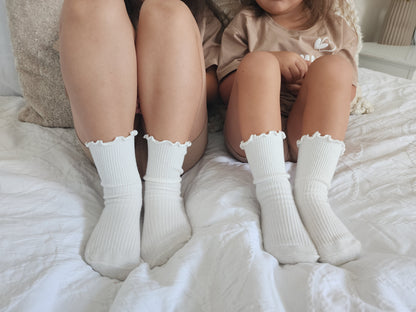 White Ruffle Socks