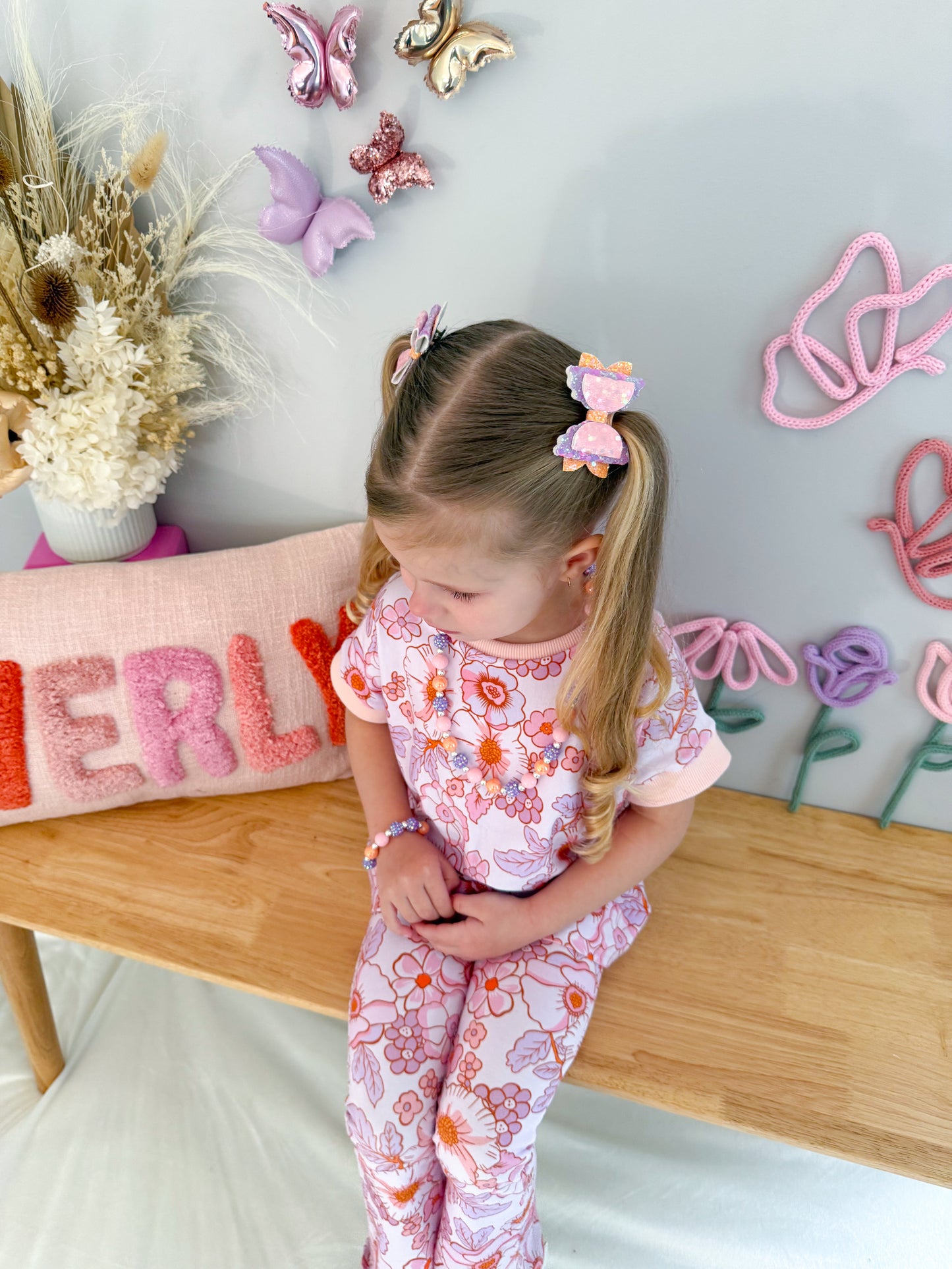 Whimsical Winter Mini Flutter Bow