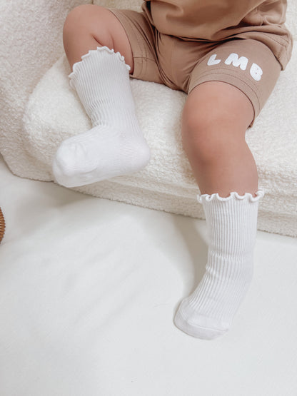 White Ruffle Socks