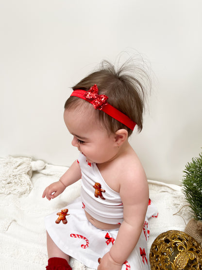 Candy Cane Elastic Interchangeable headband