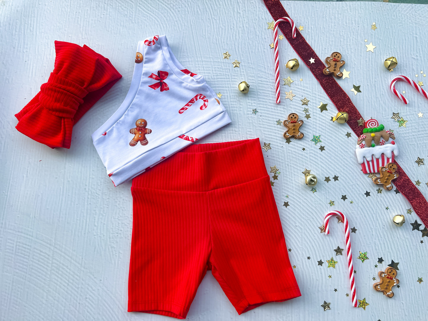 Candy Cane Bike Shorts