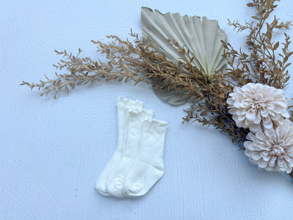 White Ruffle Socks